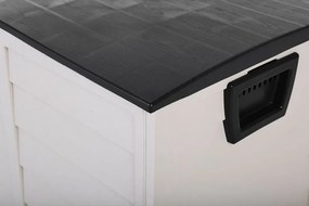 Caixa para exterior creme e preto 112 x 50 cm LOCARNO Beliani