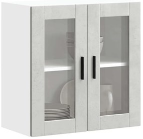 Armário de parede de cozinha porta de vidro Porto cinza betão