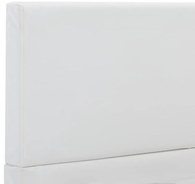 Estrutura de cama 90x200 cm couro artificial branco
