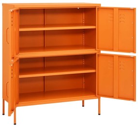 Armário de arrumação aço 80x35x101,5 cm laranja