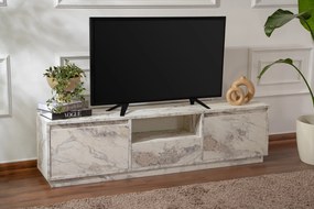 Móvel de TV "Vanguard" - 160x42x29,5 cm - Design Moderno - Mármore Fre