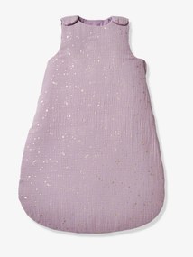 Saco de bebé sem mangas, em gaze de algodão bio*, Cometas rosa claro estampado