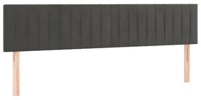 Cama boxspring com colchão 120x190 cm veludo cinzento-escuro