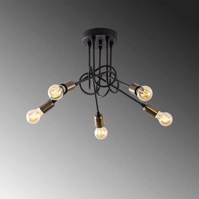 Candeeiro de Teto Viraj – Preto Antigo – 46 x 46 cm