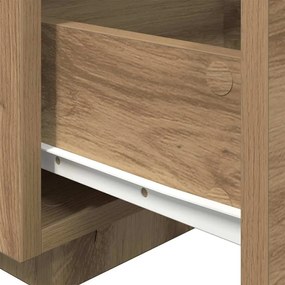 Cômodas vidaXL com luzes LED 2 pcs Carvalho Artesanal 40x39x37 cm