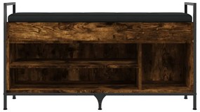 Banco sapateira 105,5x32x57,5 cm deriv. madeira carvalho fumado