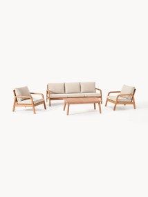 Conjunto lounge de jardim em madeira de eucalipto Bergen, conjunto de 4