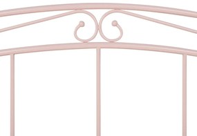 Cama dupla em metal rosa pastel 90/180 x 200 cm TULLE Beliani