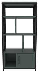 Estante Valero – Preto e Verde – 60 cm x 120 cm x 29,6 cm