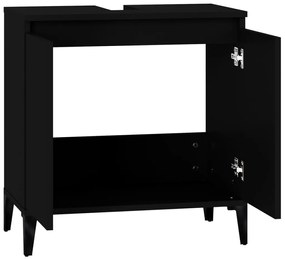 Móvel para lavatório 58x33x60 cm derivados de madeira preto