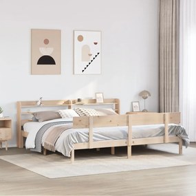 vidaXL Cama sem colchão 180x200 cm madeira de pinho maciça