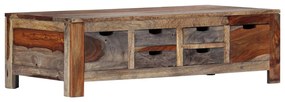 Mesa de centro 100x50x30 cm madeira de acácia maciça cinzento