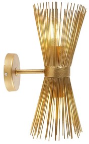 Aplique Art Deco dourado 2 luzes - Broom