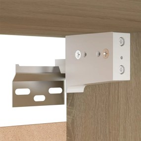 8pcs conjunto móveis de TV derivados de madeira carvalho sonoma