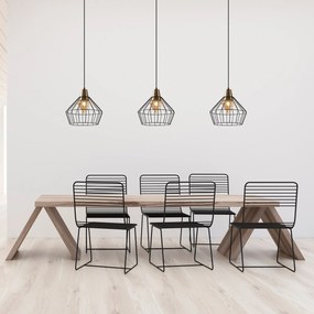 Candeeiro Wire – Preto – 30 x 30 cm