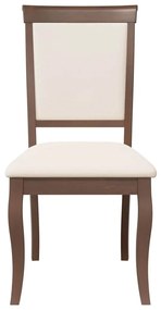 Cadeiras de jantar com almofadões 2 pcs madeira maciça castanho