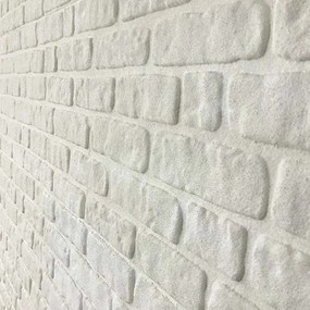 Painéis de parede 3D c/ design tijolos branco 10 pcs EPS