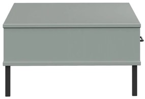 Mesa de centro c/ pernas de metal pinho maciço OSLO cinzento