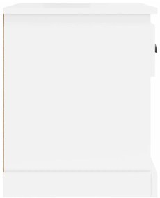 Mesas de cabeceira 2 pcs derivados de madeira branco brilhante