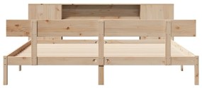 Cama com estante sem colchão 180x200 cm pinho maciço