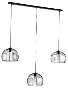 Candeeiro de suspensão moderno preto 3 luzes - Koopa Moderno