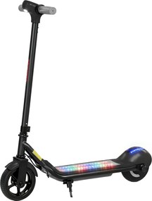SPORTNOW Trotinete elétrica crianças 6-14 anos, ecrã LED, luzes RGB, pneus 16,51 cm, velocidade 10 km/h, arranque por impulso, preto | Aosom Portugal
