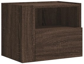 Mesas de cabeceira de parede 2pcs 45x30x35 cm carvalho castanho