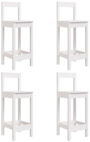5 pcs conjunto de bar para jardim pinho maciço branco