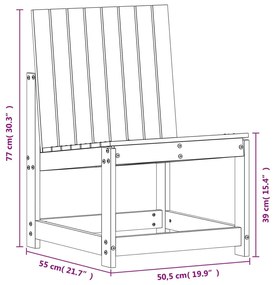 3 pcs conjunto lounge de jardim madeira de douglas maciça