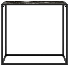 Mesa consola 80x35x75 cm vidro temperado preto