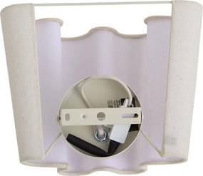 Candeeiro de Parede Japandi Bege com Linho 20cm - Oyster
