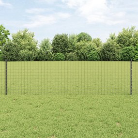Postes de Cerca 44 pcs U-Channel Cinza 100 cm Aço