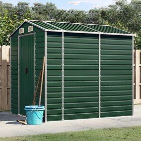 vidaXL Abrigo de jardim 191x215x198 cm aço galvanizado verde