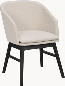 Cadeiras de jantar estofadas com pernas em madeira de carvalho Windham, conjunto de 2