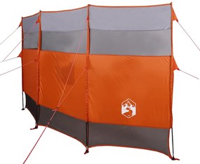 Corta-vento de campismo 366x152x152 cm impermeável laranja
