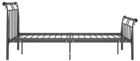 Estrutura de cama 120x200 cm metal preto