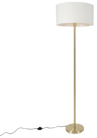 Luminária de pé latão com abajur branco 50 cm - Simplo Design,Moderno