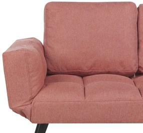 Sofá-cama em tecido rosa BREKKE Beliani