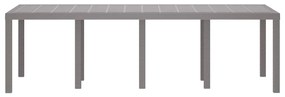 Mesa de Jardim vidaXL Cinzento-claro 250x100x73 cm Rattan Sintético