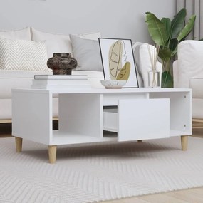 vidaXL Mesa de centro 90x50x36,5 cm derivados de madeira branco