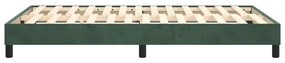 Estrutura de cama sem colchão 120x200 cm veludo verde-escuro