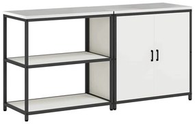 Conjunto de Armazenamento de Cozinha 2 pcs Branco