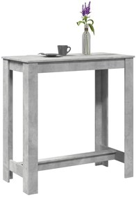Mesa de bar 102x50x103,5 cm derivados madeira cinzento cimento