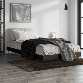 Estrutura de cama 90x190 cm derivados de madeira preto