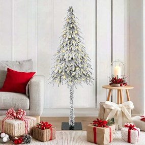 vidaXL Árvore de Natal com 150 LEDs com suporte Branco 150 cm PE e Aço