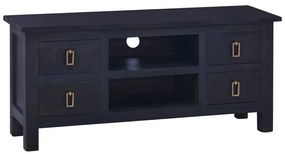 vidaXL Móvel de TV 100x30x45 cm mogno maciço castanho café preto-claro