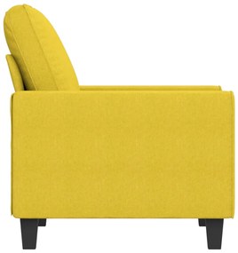 Poltrona 60 cm tecido amarelo-claro