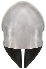 Capacete de soldado grego réplica LARP aço prateado