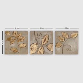 Conjunto de Quadros Decorativos 3P5780 – Multicolor – 30 x 90 cm