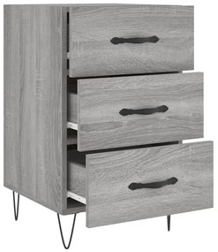Mesa de cabeceira 40x40x66 cm derivados madeira cinzento sonoma